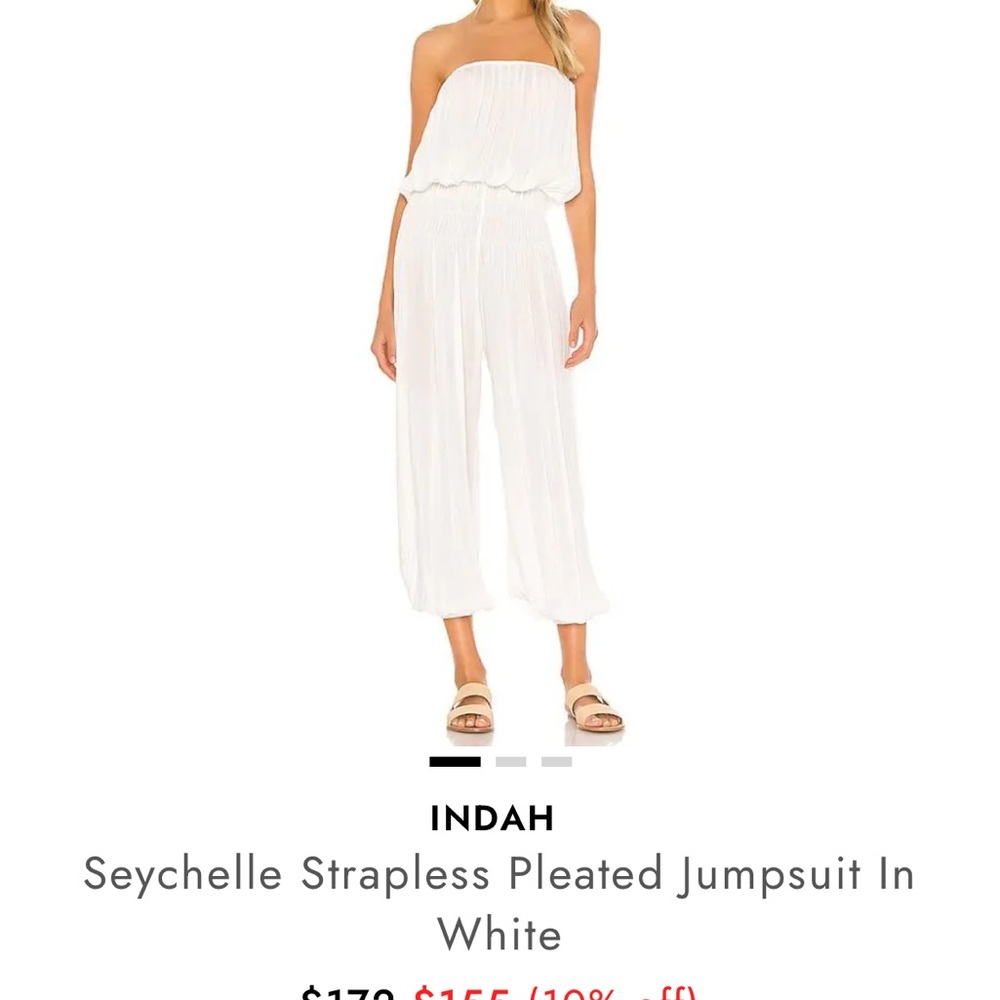 Indah Strapless White Jumpsuit